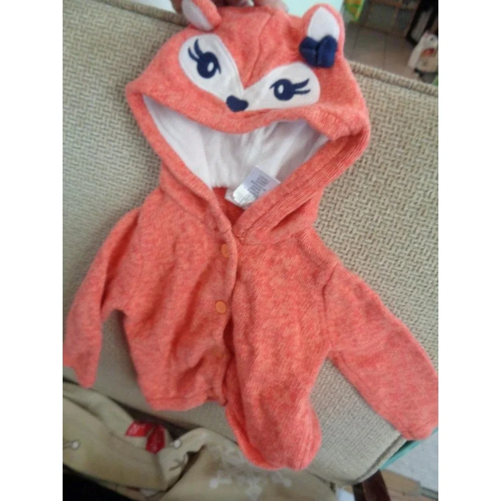 Gymboree Fox Hooded Sweater 6-12 months Baby Infant